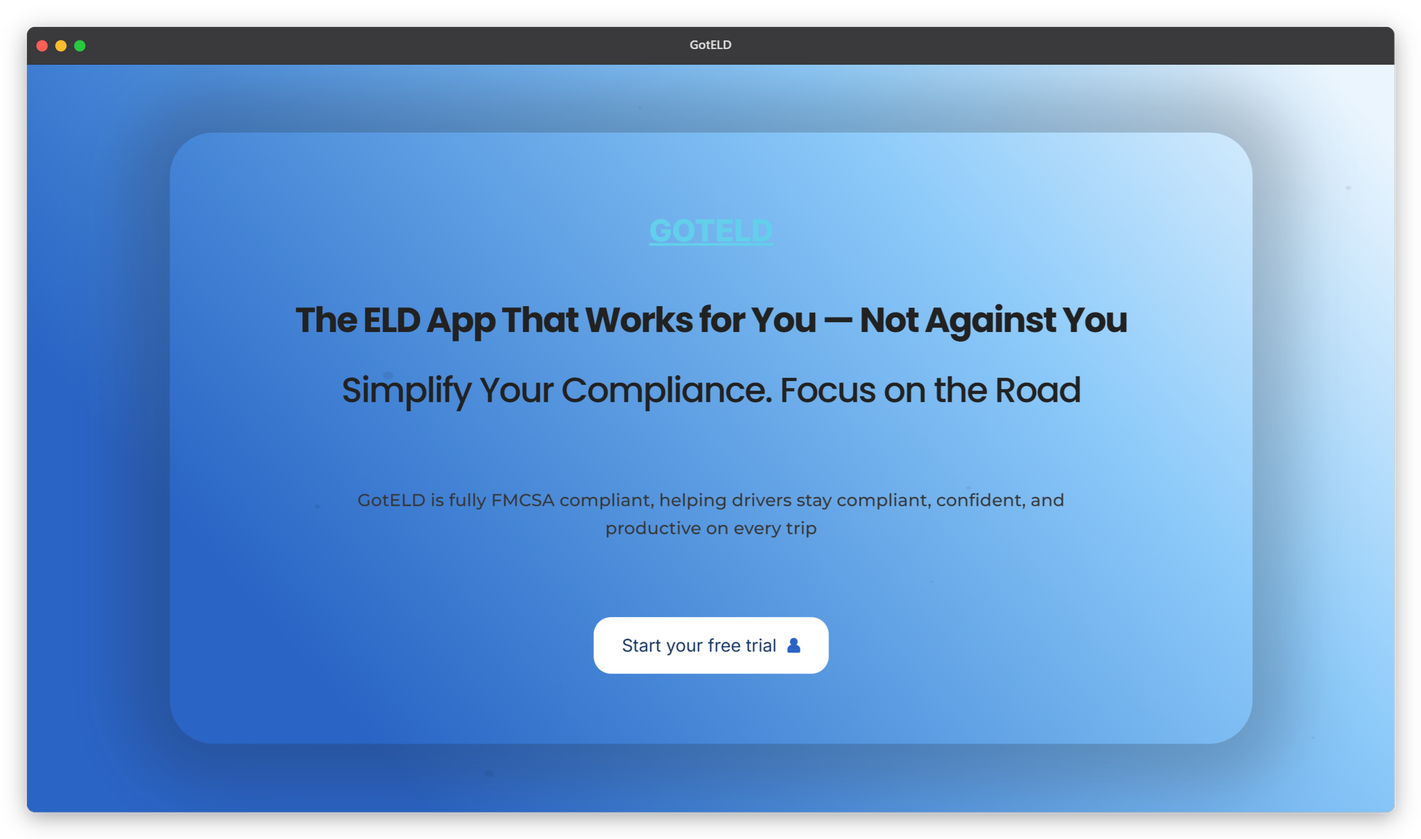 Driver-Focused ELD App